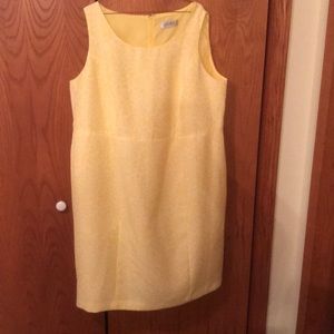 Kasper yellow floral sheath dress